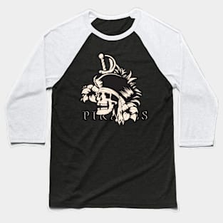 pirates skull head Baseball T-Shirt